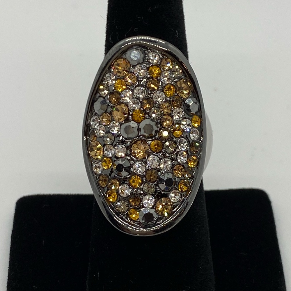 Lia Sophia Multicolored Crystal Ring size 8